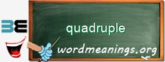 WordMeaning blackboard for quadruple